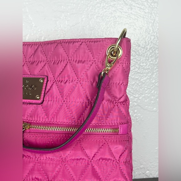 Nicole Miller Vibrant Pink Quilted Crossbody Bag with Adjustable Strap - Picture 5 of 11